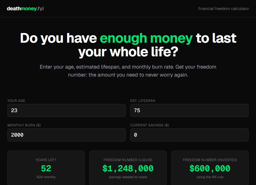 Preview of deathmoney.fyi