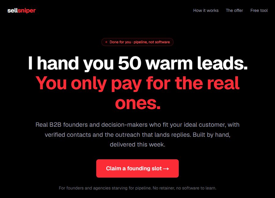 Screenshot preview of SellSniper